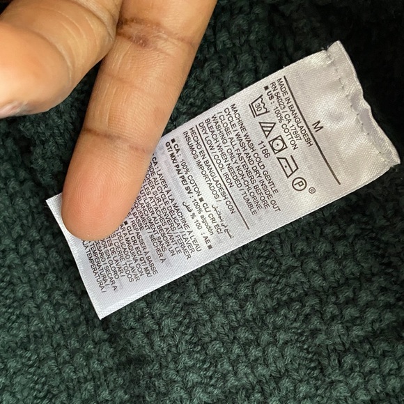 Old Navy Forest Green Textured Knit Cardigan, Size M - Picture 3 of 6